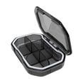 thumbnail image 2 of Matoen Sturdy Waterproof Travel Size Tablet Box 6 Compartments Small Pharmaceutical Or Small Jewelry Mini Container Gray Blue Green, 2 of 6