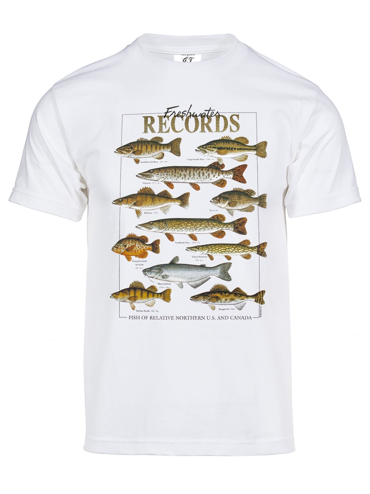 Gravity Trading Mens Freshwater Records Short-Sleeve T-Shirt - White - S