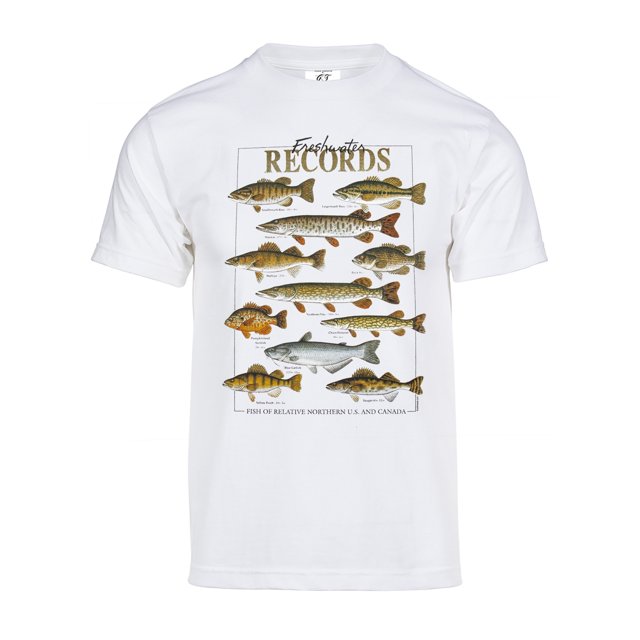Gravity Trading T-Shirt à Manches Courtes pour Hommes Freshwater Records - Blanc - 3TG