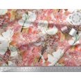 thumbnail image 2 of Soimoi Modal Satin Fabric Snowflake & Tree Watercolor Print Fabric by the Yard 42 Inch Wide, 2 of 3