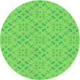 thumbnail image 1 of Ahgly Tapis Rond Lavable en Machine Intérieur Transitionnel Vert Émeraude, 8 Pieds Rond, 1 of 7