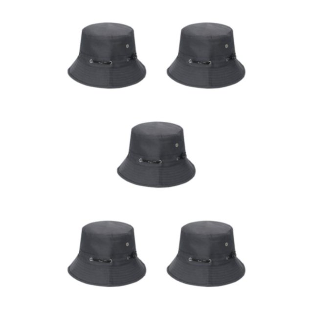 Thinsony Polyester Breathable Fisherman Cap For Sun Protection And Comfort Sunscreen Fisherman Cap Hat Summer darkgray 58cm 5Set