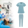 thumbnail image 4 of Xuanheng Women's V Neck Scrub Set, Light Blue, L, 4 of 8