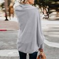 thumbnail image 4 of Cardigan Long Uni à Manches pour Femmes, Manteau Blouse Haut Décontracté d'Automne, 4 of 8