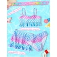 thumbnail image 1 of Kid Girls Swimsuit 2 Piece Cute Tankini Bathing Suit Hawaiian Ruffle Girls Bathing Suits Size 4-5 Years, 1 of 3