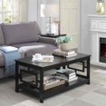 thumbnail image 2 of Convenience Concepts Town Square Coffee Table in Black Wood Finish, 2 of 4
