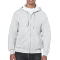 thumbnail image 1 of Gildan Mens Heavy Blend Full Zip Hooded Sweatshirt, 2XL, Ash, 1 of 8