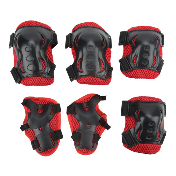 Équipement de Protection pour Patinage à Roulettes Genouillères Coudières Protecteurs Enfants Genouillères Coudières Ensemble 6 Pcs / Ensemble Équipement de Protection pour Patinage à Roulettes Genouillères Coudières Ajustables Protège-Paumes pour 6-18 Ans