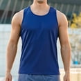 thumbnail image 2 of Mens Casual Tank Tops Racer Back Crewneck Sleeveless Shirt Lightweight Workout Tee Summer Muscle T-Shirts, 2 of 6