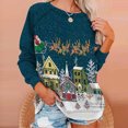 thumbnail image 1 of 2023 Sweat-Shirt de Noël pour Femmes en Solde Imprimé de Noël Col Rond Pull Blouse Ample Sans Capuche, 1 of 7