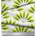 thumbnail image 3 of Soimoi Vert Coton Cambric Feuilles de Pin Imprimer Tissu par la Cour 56 Pouces de Large, 3 of 3