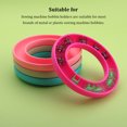 thumbnail image 3 of serony 2pcs Bobbin Holder Embroidery Spools Organizer Lightweight Plastic Household Storage Box Rubber Ring Portable Sewing Tools Pink, 3 of 9