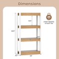 thumbnail image 3 of Costway 2 PCS 4 Tier Bookshelf Wooden Bookcase with Dual Anti-Tipping Kits Open Shelving Unit Natural, 3 of 9