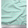 thumbnail image 1 of Soimoi Green Rayon Fabric Window Pane Check Print Fabric by the Yard 42 Inch Wide, 1 of 3