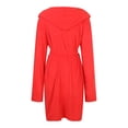 thumbnail image 4 of Ccpelsie Mens Robe Lightweight Soft Bathrobe Sleepwear Spring Fall Winter Mens Warm Loungewear with Pockets(A01-Red,S), 4 of 4