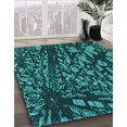 thumbnail image 3 of Ahgly Tapis Rectangulaire Lavable en Machine Intérieur Transitionnel Turquoise Foncé Vert, 2 Pieds x 3 Pieds, 3 of 7