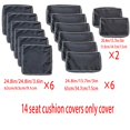 thumbnail image 4 of 14pcs Waterproof Outdoor Cushion Slipcovers: Enhance Your Patio Furniture With, 4 of 5