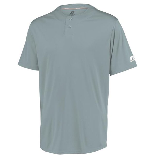 Chandail de Performance Jeunesse Uni à Deux Boutons, Gris Baseball - Très Grand