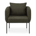 thumbnail image 3 of Bouclair Khaki Fabric and Metal Accent Chair, 3 of 9
