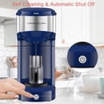 thumbnail image 4 of Coffee Maker, Single Serve Coffee Maker Machine 6 to 14 oz With Permanent Filter, Compatible with K Cup Pod & Ground Coffee, Mini Size Blue, 4 of 6