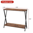 thumbnail image 2 of EDTara Industrial Farmhouse Console Table, Long Narrow 2-Tier Entryway Table with Storage Shelf for Foyer, Hall, or Behind Sofa, 2 of 9