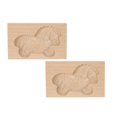 thumbnail image 1 of Oleegame 2PC Cookie Mold DIY Baking Moulds Wooden Cookie Cookie Moulds Embossing Craft Decorative Baking Tools For Christmas Thanksgiving Christmas Kitchen, 1 of 6