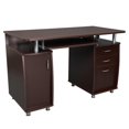 thumbnail image 1 of Techni Mobili Engineered Wood Computer Desk w/CPU Stand Compartment in Chocolate, 1 of 10