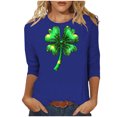 thumbnail image 2 of Elvqul Shirts Chandails pour Femmes Graphiques T - de la Saint-Patrick Mode Vacances Chandail Vert Grande Taille Hauts pour Dames Col Rond, 2 of 5