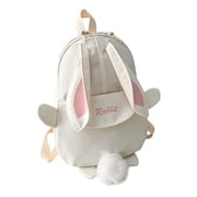 Back to School Supplies Deals! LSLJS Kids Backpack School Bag Children's Solid Color Small Backpack Boys and Girls Schoolbag Lightweight Student Schoolbag Personalized Bunny Backpack