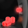 thumbnail image 4 of 8pcs Universal Car Tire Stem Cap Tire Dust Cover Luminous for Vehicles Red, 4 of 8