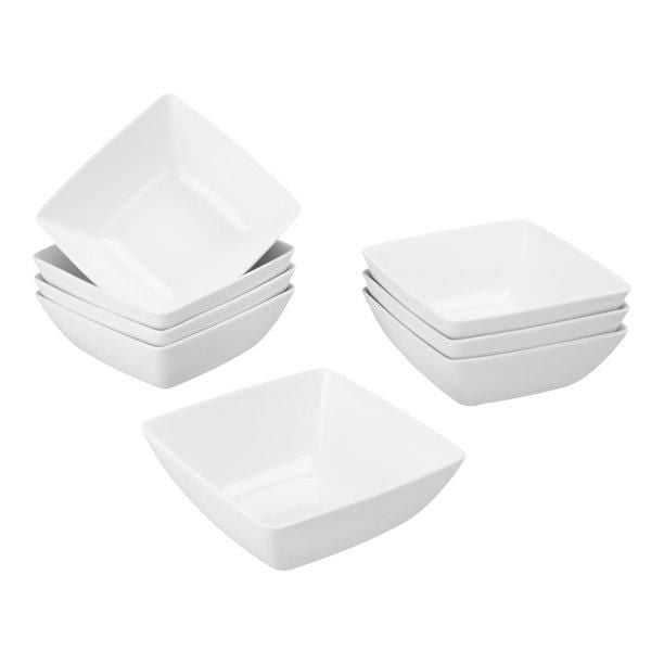BETTER HOMES & GARDENS BOL DE CÉRÉALES CARRÉ EN PORCELAINE, 8 PAQUETS