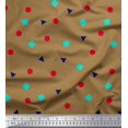 thumbnail image 1 of Soimoi Rayon Fabric Square,Dot & Triangle Geometric Printed Craft Fabric by The Yard 56 Inch Wide, 1 of 3
