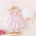 thumbnail image 2 of Robes pour Bébé Robe Tutu Sans Manches pour Bébé Robe d'Été pour Fillette avec Chapeaux 2 Pcs Tenues pour Nourrisson 1-2 Ans, 2 of 3