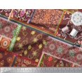 thumbnail image 2 of Soimoi Rayon Fabric Floral & Damask Patchwork Printed Craft Fabric by The Yard 56 Inch Wide, 2 of 3