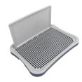 thumbnail image 1 of Dog Potty, Chew Resistant Plastic Mesh Design Easy Cleaning Dog Training Toilet with Wall Column Removable 51x38x6cm Portable Pet Training Tray for Small and Medium Dogs, 1 of 7
