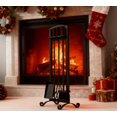 thumbnail image 1 of Kingson Ensemble de 5 Pcs d'Outils pour Foyer, Support Artisanal, Ensembles pour Foyer Extérieur, Outils pour Foyer Intérieur, Pelle, Pinces, Brosse, Tisonnier, Bois S, 1 of 7