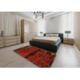 thumbnail image 4 of Ahgly Company Tapis d'Intérieur Rectangulaire Abstrait Safran Rouge, 2 Pieds x 4 Pieds, 4 of 6