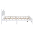 thumbnail image 4 of MODERNLUXE Lit Plateforme en Bois Format Grand, Cadre de Lit Style Rétro avec Lattes en Bois pour Garçons Filles Adultes, Blanc, 4 of 9