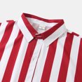 thumbnail image 4 of BOBOGOJP Chemises Habillées Ajustées pour Hommes Manches Courtes Décontractées Chemises Boutonnées Imprimées avec Poches, Rouge TTG, 4 of 4