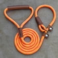 thumbnail image 3 of Handmade Strong Heavy Duty Rope No Pull Training Lead Leashes with Durable Leather Handles,Reflective Dog Training Lead for Large Medium and Small Dogs, 3 of 8
