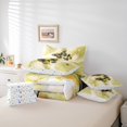 thumbnail image 4 of Gold Marble Comforter Set 7 Piece Bed in a Bag Twin,Black Butterfly Sheet Set,Ivory Yellow Marbling Bedding Sets,Abstract Ombre Ink Fluid Art Bed Set Rustic Animal Butterflies Room Decor Aesthetic, 4 of 5