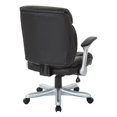 thumbnail image 4 of Boded Leather Office Chair in Silver and Black, 4 of 8