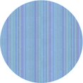 thumbnail image 1 of Ahgly Company Machine Washable Indoor Round Transitional Day Sky Blue Area Rugs, 4' Round, 1 of 7