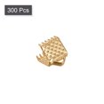 thumbnail image 3 of Unique Bargains 300Pack Ribbon Crimp Clamp Ends 6mm Cord End Clasp for DIY Craft Light Golden, 3 of 7