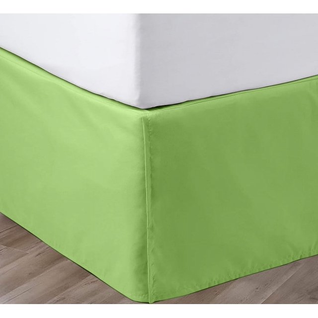 SGI Bedding 14 Inch Pleated Bed Skirt | Microfiber Bed Skirt | Fade Resistant, Wrinkle Free, Anti-static, Decorative, Extra Storage Space, Clutter-Free | Queen, Sage