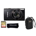 thumbnail image 2 of Canon PowerShot ELPH 360 HS Digital Camera Bundled with Accessory Kit (SanDisk 64GB Memory Card and Camera Pouch/Bag and Cleaning Cloth) - BLACK, 2 of 9