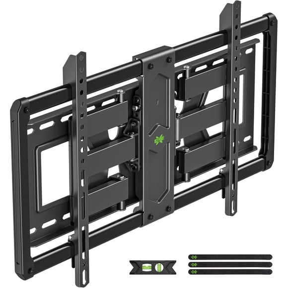 USX MOUNT Low Profile Full Motion TV Wall Mount for 37-90 Inch TV Ultra Slim TV Mount with Swivel and Tilt Wall Mount TV Bracket with Articulating Dual Arms Fits 24inch Studs Max VESA 600x400mm