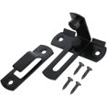 thumbnail image 3 of ORUYROP 90 Degree Locking Privacy Lock Sliding barn Door Latch Right Angle Door Clasp cam Lock (2 Large Black), 3 of 3