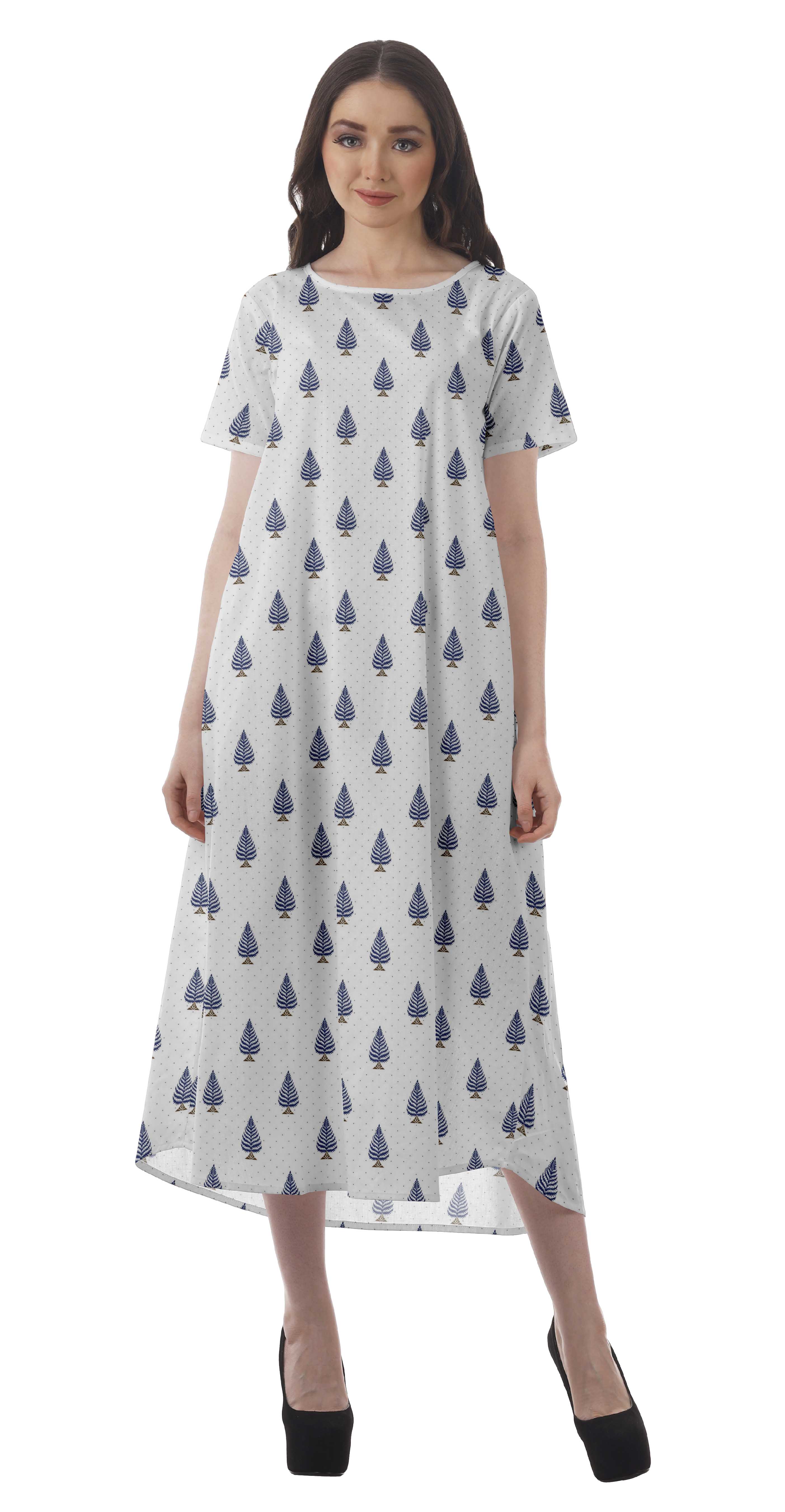 Moomaya Women Casual Printed Cocktail Summer Dresses Wedding Clothing
