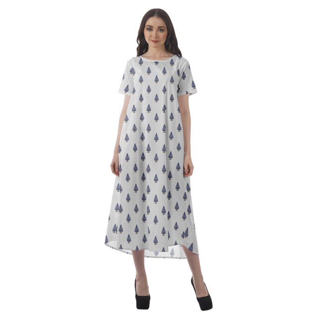 Moomaya Robes d'Été Imprimées Décontractées pour Femmes, Robes de Cocktail, Vêtements de Mariage